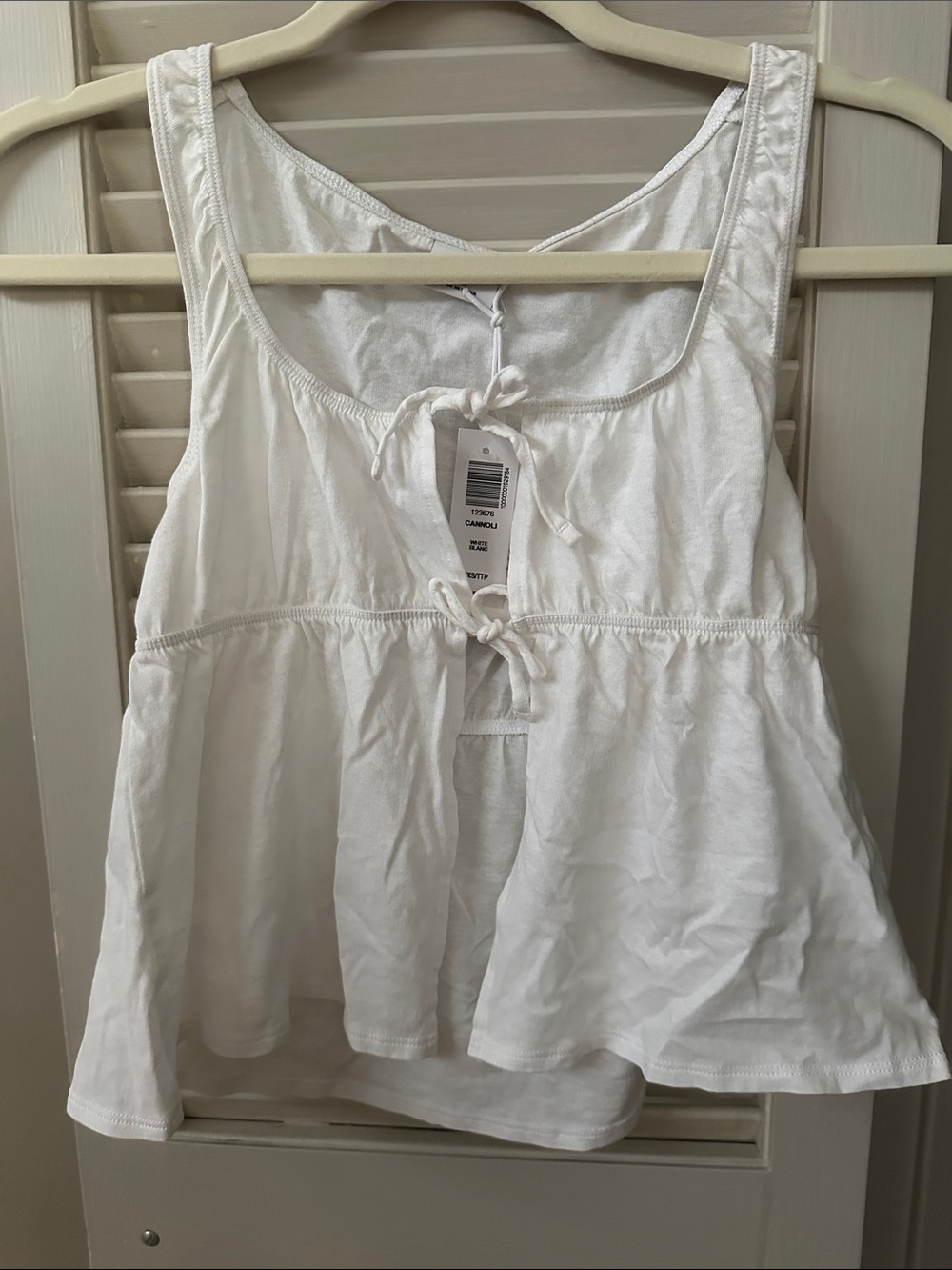 Aritzia Cannoli Top white XXS